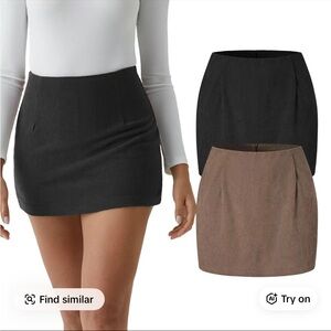 Halara Black and Brown Women's Skirt Set